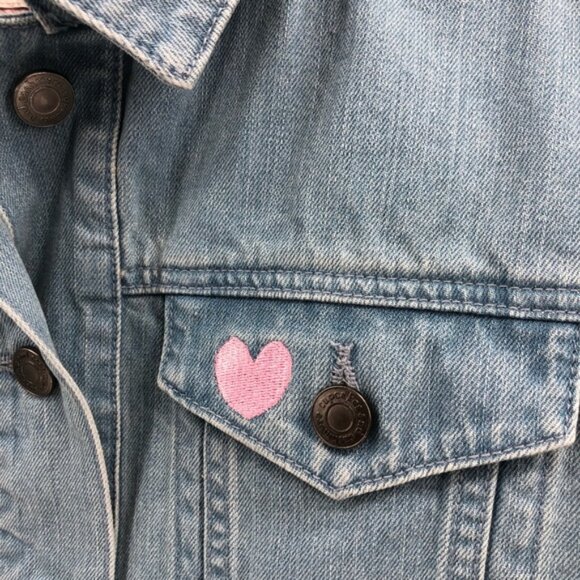 Cupcakes & Cashmere Lany Crop Denim Jacket NWT - Picture 6 of 15